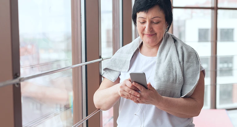 woman on mobile