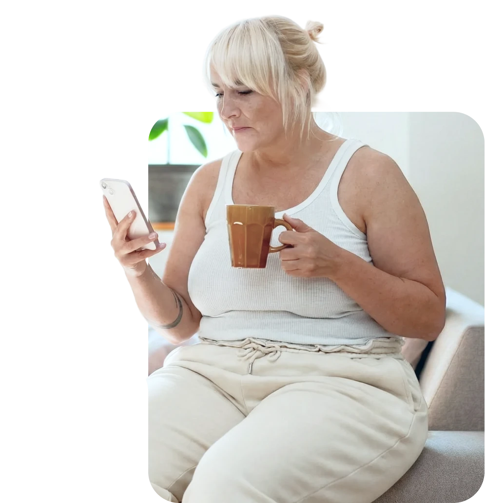 Woman on phone